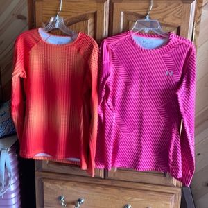 Bundle of 2 fleece lined long sleeve workout tops